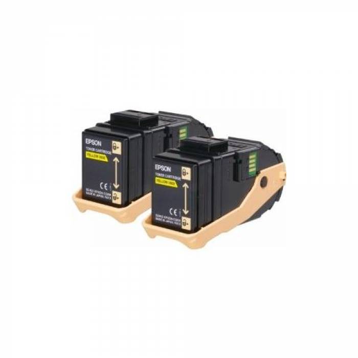 Set 2 Cartuse Toner Epson Yellow C13S050606