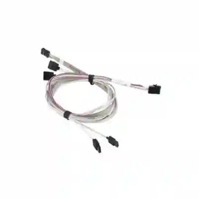 Set cabluri Supermicro CBL-SAST-0556, MiniSAS - 4x SATA, 90/90/75/75/75cm, Gray