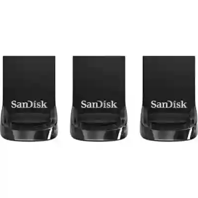 Set Stick memorie SanDisk SDCZ430-032G-G46T 32GB, USB 3.0, Black, 3buc