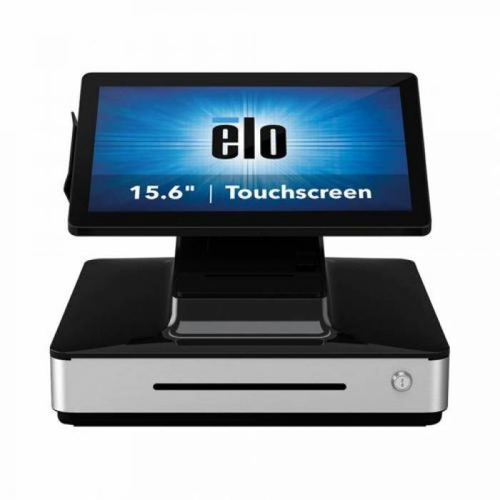 Sistem POS EloTouch PayPoint Plus E549280, Intel Core i5-8500T, 15.6inch Projected Capacitive, RAM 8GB, SSD 128GB, Windows 10, Black-Silver