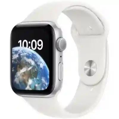 Smartwatch Apple Watch SE (2022), 1.78inch, 4G, curea silicon, Silver-White