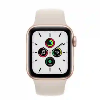 Smartwatch Apple Watch SE V2, 1.57inch, curea silicon, Gold-Starlight
