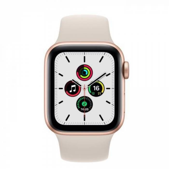 Smartwatch Apple Watch SE V2, 1.57inch, curea silicon, Gold-Starlight