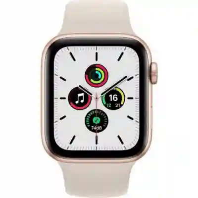Smartwatch Apple Watch SE V2, 1.78inch, curea silicon, Gold-Starlight