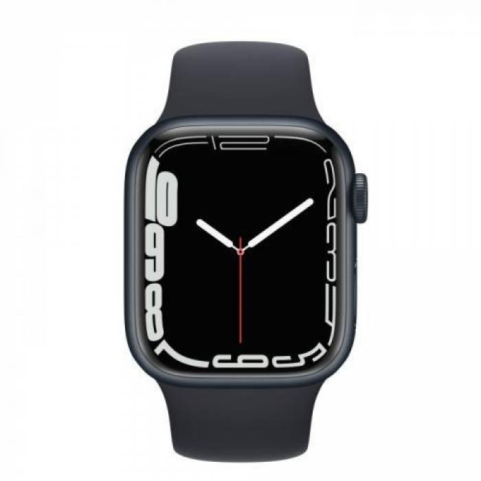 Smartwatch Apple Watch Series 7, 1.69inch, curea silicon, Midnight-Midnight