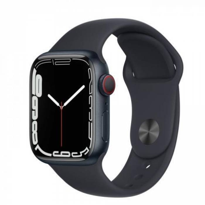 Smartwatch Apple Watch Series 7, 1.69inch, curea silicon, Midnight-Midnight
