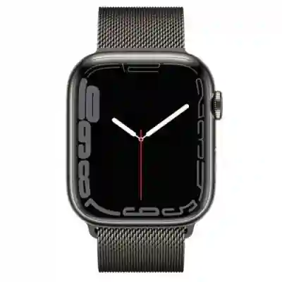 Smartwatch Apple Watch Series 7, 1.9inch, curea otel, Graphite-Graphite Milanese