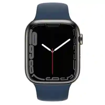 Smartwatch Apple Watch Series 7, 1.9inch, curea silicon, Graphite-Abyss Blue