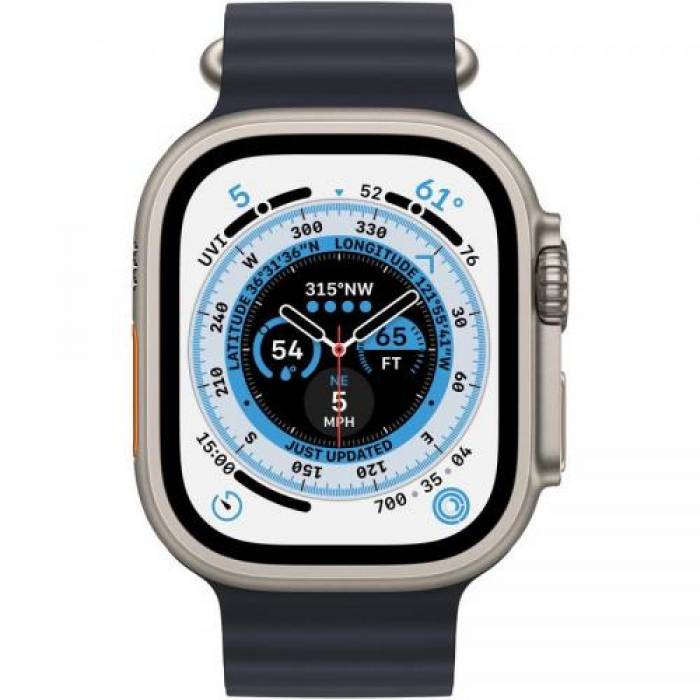 Smartwatch Apple Watch Ultra, 1.92inch, 4G, curea silicon, Titan-Midnight Ocean