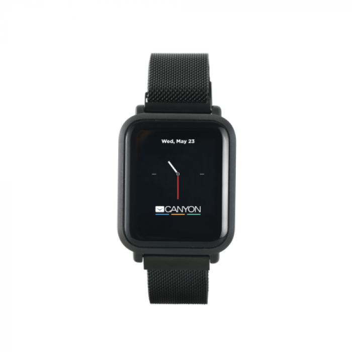 SmartWatch Canyon CNS-SW73BB, 1.22inch, Curea Metal, Black