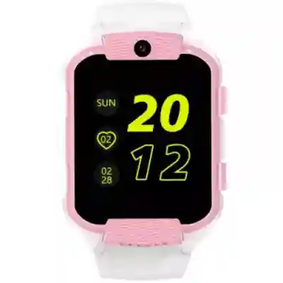 SmartWatch Canyon Kids KW41, 1.69inch, Curea Silicon, White-Pink