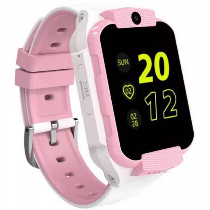 SmartWatch Canyon Kids KW41, 1.69inch, Curea Silicon, White-Pink