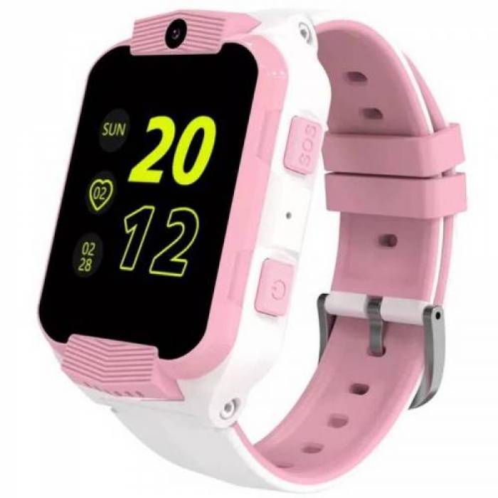 SmartWatch Canyon Kids KW41, 1.69inch, Curea Silicon, White-Pink