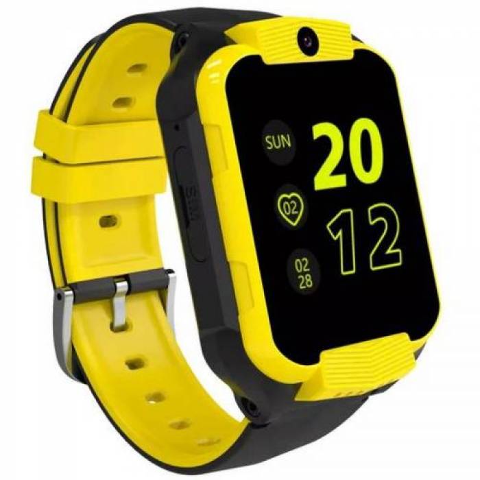 SmartWatch Canyon Kids KW41, 1.69inch, Curea Silicon, Yellow-Black