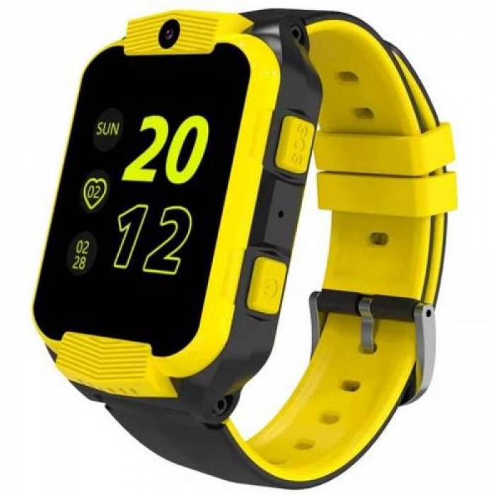 SmartWatch Canyon Kids KW41, 1.69inch, Curea Silicon, Yellow-Black