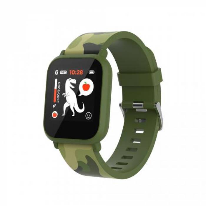 Smartwatch Canyon MyDino KW-33, 1.3inch, Curea Silicon, Green