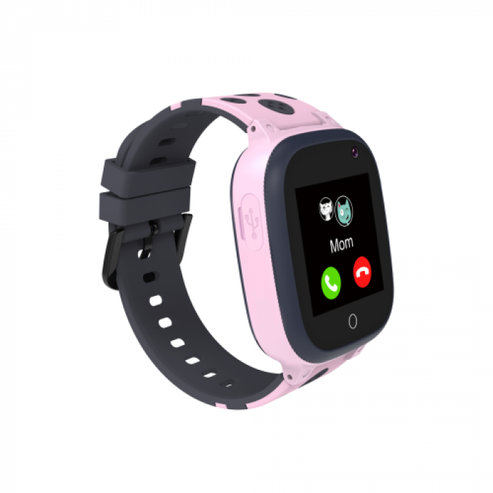 SmartWatch Canyon Sandy KW-34, 1.44inch, Curea Silicon, Gri-Roz