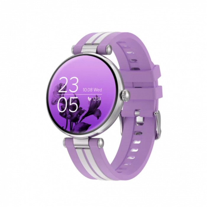 Smartwatch Canyon SW-61 Semifreddo, 1.19inch, Curea Silicon, Pink-Silver