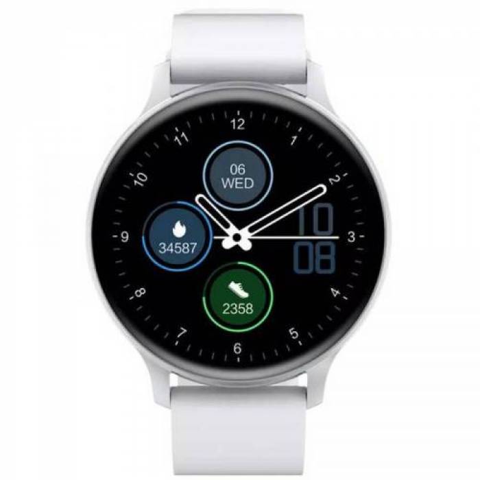 Smartwatch Canyon SW-68 Badian, 1.28inch, Curea Silicon, White
