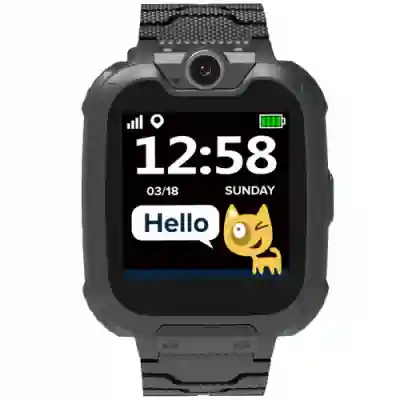 Smartwatch Canyon Tony Kids Watch, 1.54inch, Curea Silicon, Black