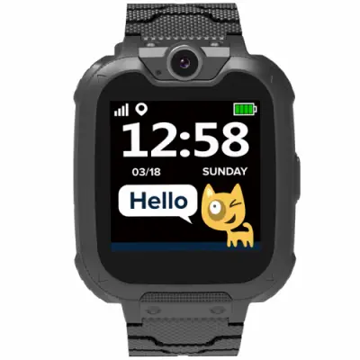 Smartwatch Canyon Tony Kids Watch, 1.54inch, Curea Silicon, Black