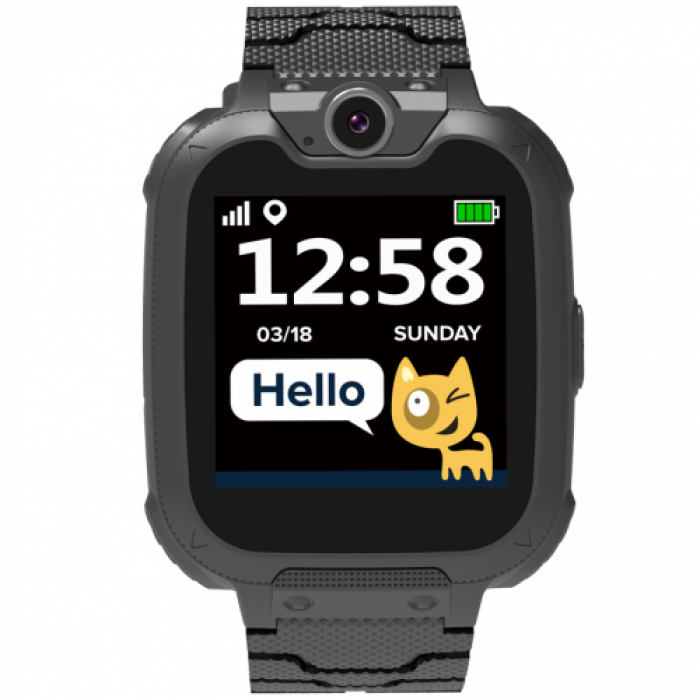 Smartwatch Canyon Tony Kids Watch, 1.54inch, Curea Silicon, Black