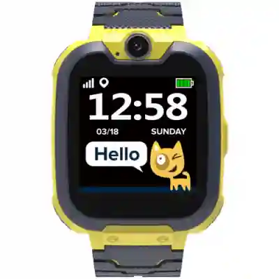Smartwatch Canyon Tony Kids Watch, 1.54inch, Curea Silicon, Yellow