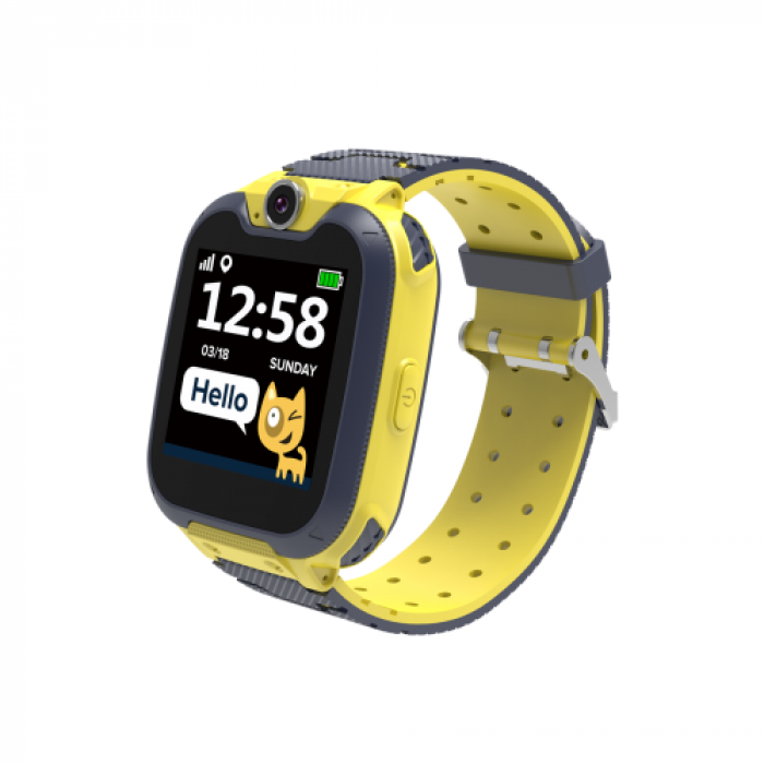 Smartwatch Canyon Tony Kids Watch, 1.54inch, Curea Silicon, Yellow