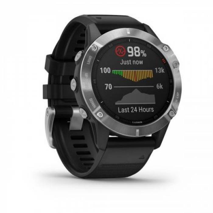 SmartWatch Garmin Fenix 6, 1.3inch, Curea silicon, Black