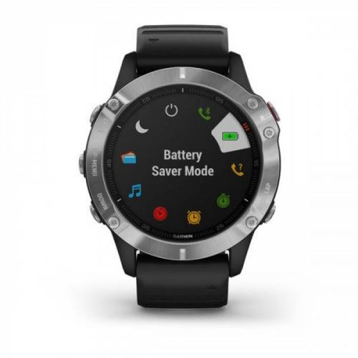 SmartWatch Garmin Fenix 6, 1.3inch, Curea silicon, Black