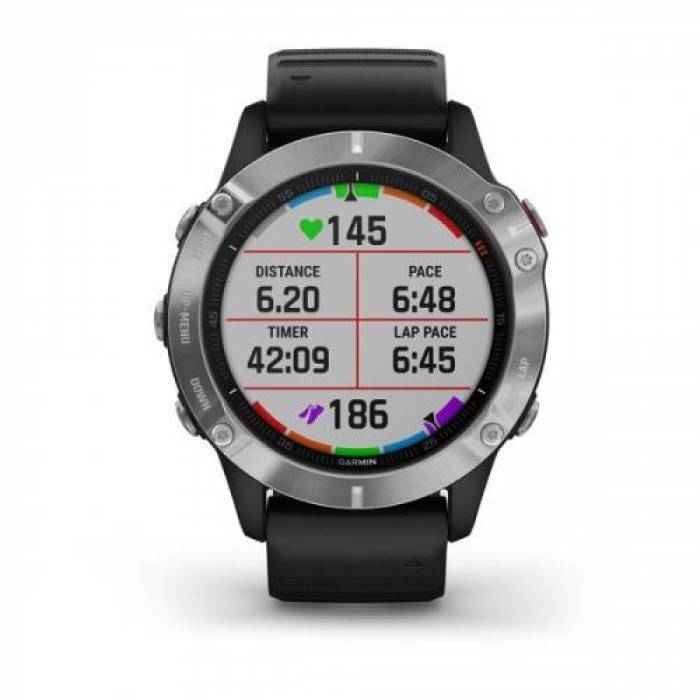 SmartWatch Garmin Fenix 6, 1.3inch, Curea silicon, Black