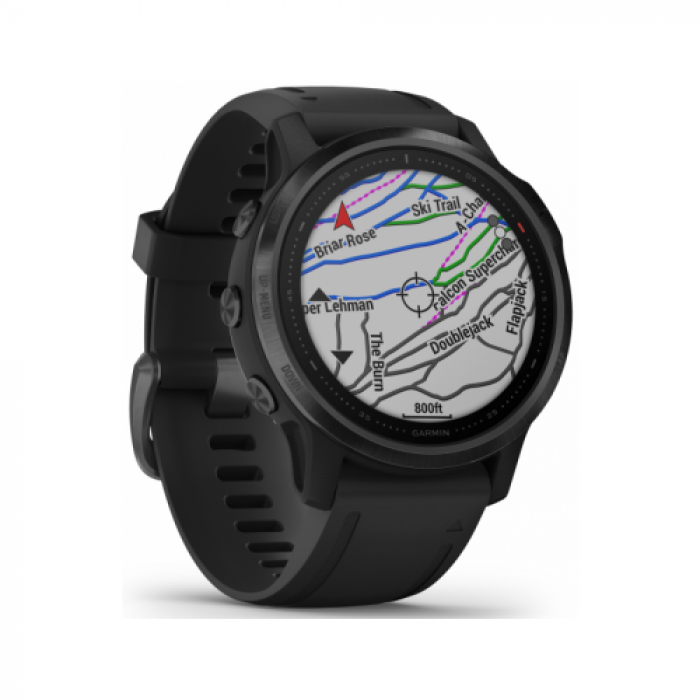 SmartWatch Garmin Fenix 6S Pro, 1.2inch, Curea silicon, Black