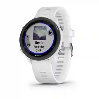 SmartWatch Garmin Forerunner 245 Music, 1.2inch, Curea Silicon, White