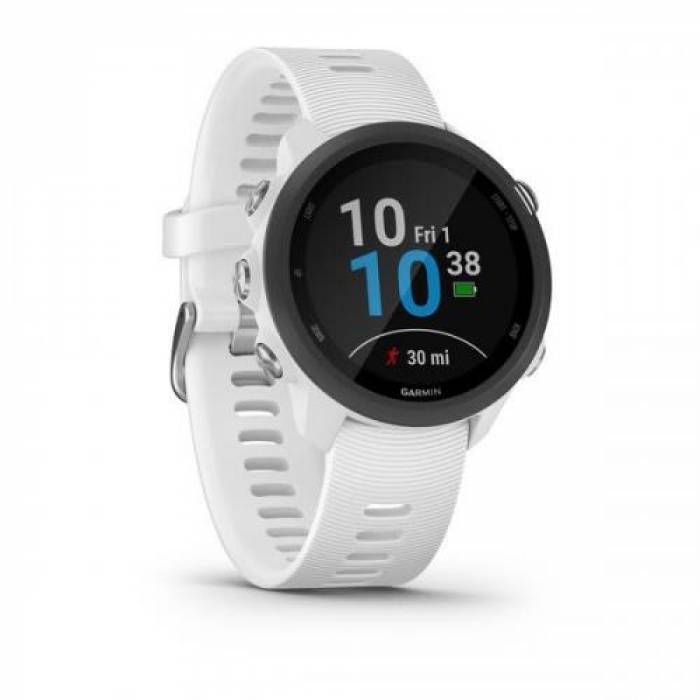 SmartWatch Garmin Forerunner 245 Music, 1.2inch, Curea Silicon, White