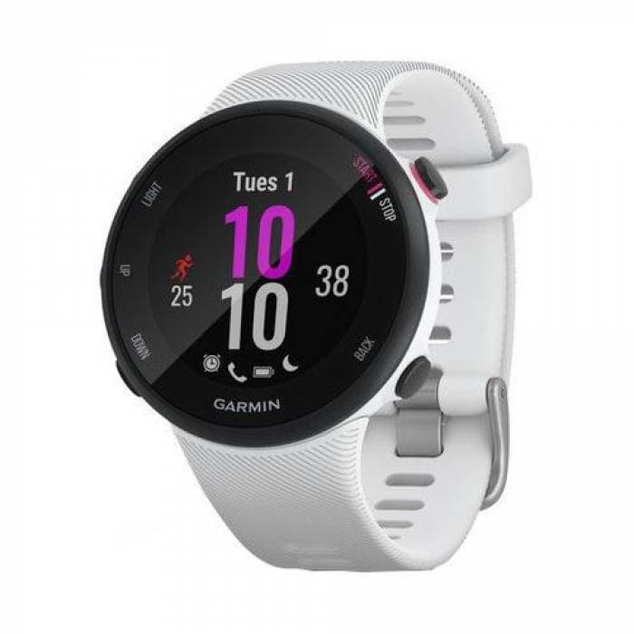 Smartwatch Garmin Forerunner 45S, 1.04 inch, Curea Silicon, White