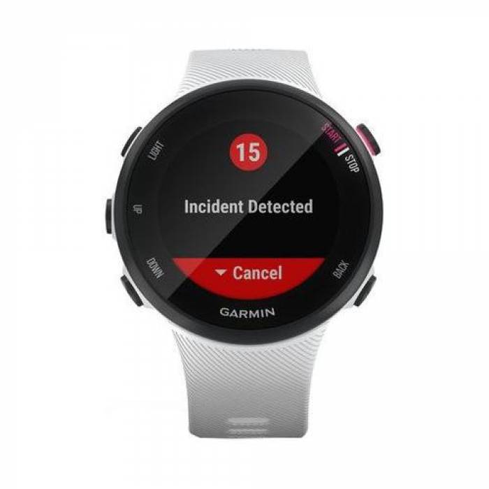 Smartwatch Garmin Forerunner 45S, 1.04 inch, Curea Silicon, White