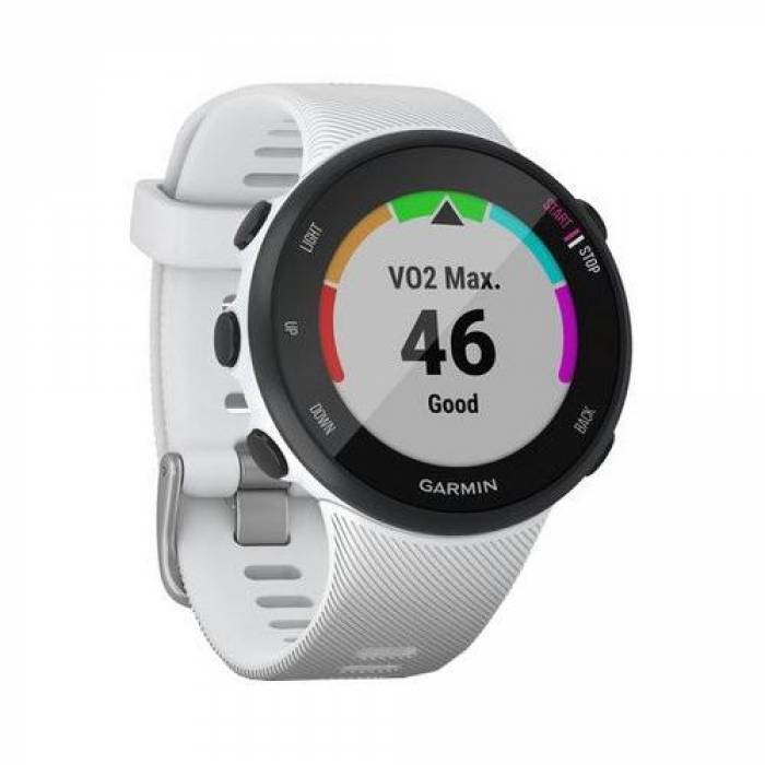 Smartwatch Garmin Forerunner 45S, 1.04 inch, Curea Silicon, White