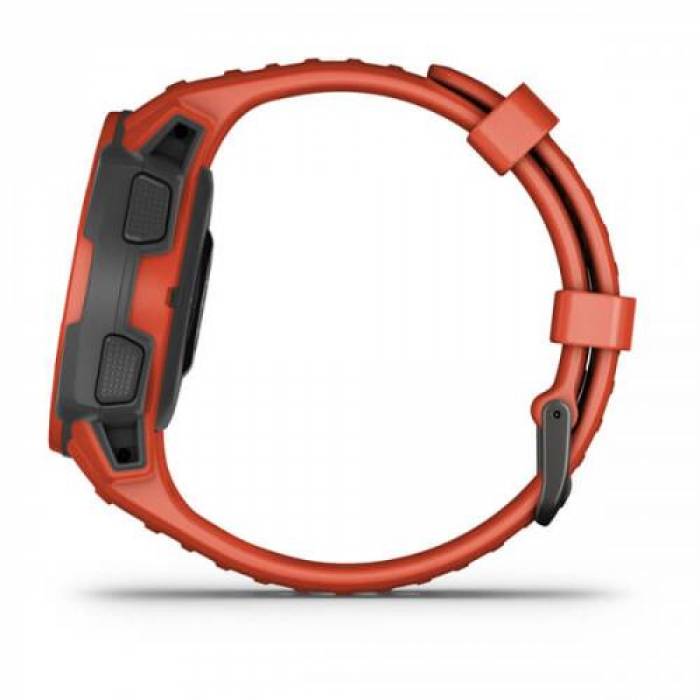 Smartwatch Garmin Instinct Solar, 0.9inch, Curea silicon, Flame Red