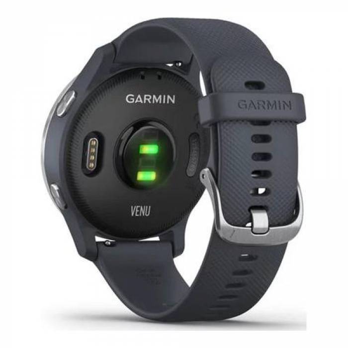 Smartwatch Garmin Venu, 1.2 inch, Curea silicon, Blue Granite-Silver