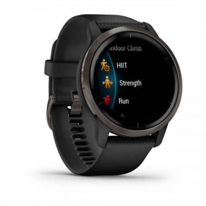 SmartWatch Garmin Venu 2, 1.3inch, Curea Silicon, Black Slate