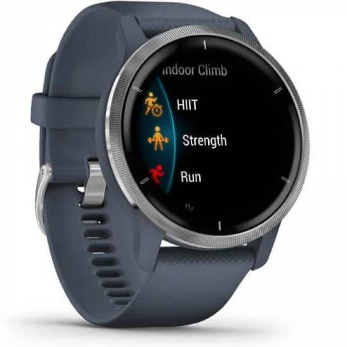 SmartWatch Garmin Venu 2, 1.3inch, Curea Silicon, Blue Granite