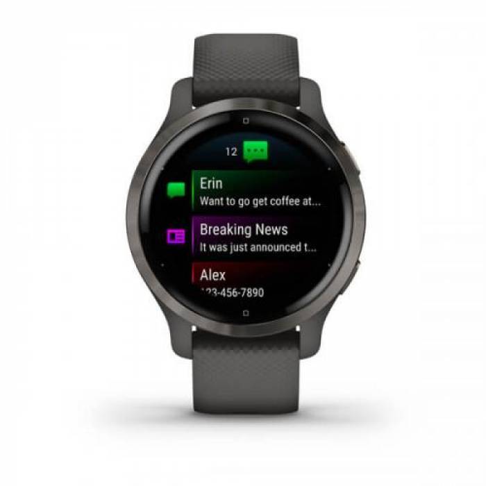 SmartWatch Garmin Venu 2S, 1.1inch, Curea Silicon, Grey