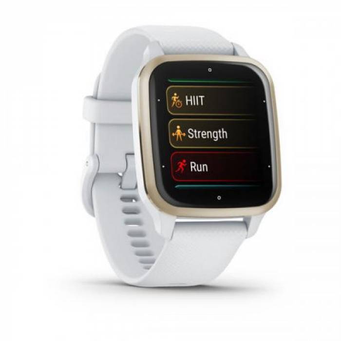 Smartwatch Garmin Venu SQ2 Metallic, 1.41inch, Curea Silicon, Cream Gold Bezel