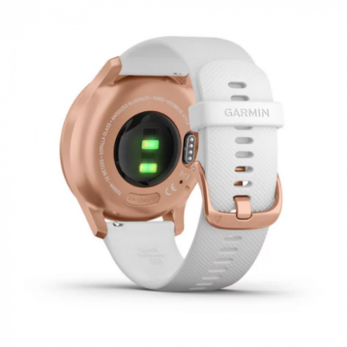 Smartwatch Garmin Vivomove Style, 1.2inch, Curea silicon, Rose Gold-White