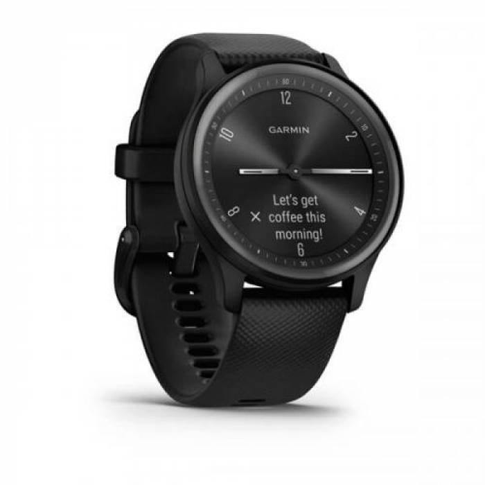 SmartWatch Garmin Vívomove Sport, 1.5inch, Curea Silicon, Black