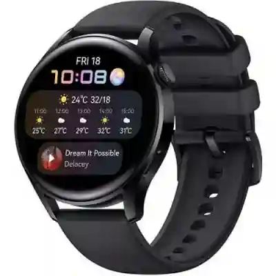 SmartWatch Huawei Watch 3 Active Edition, 1.43inch, curea Fluoroelastomer, Black