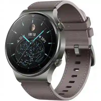 SmartWatch Huawei Watch GT 2 Pro Classic Edition, 1.39inch, curea piele, Nebula Gray