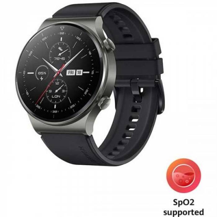 SmartWatch Huawei Watch GT 2 Pro Vidar, 1.39inch, curea silicon, Night Black