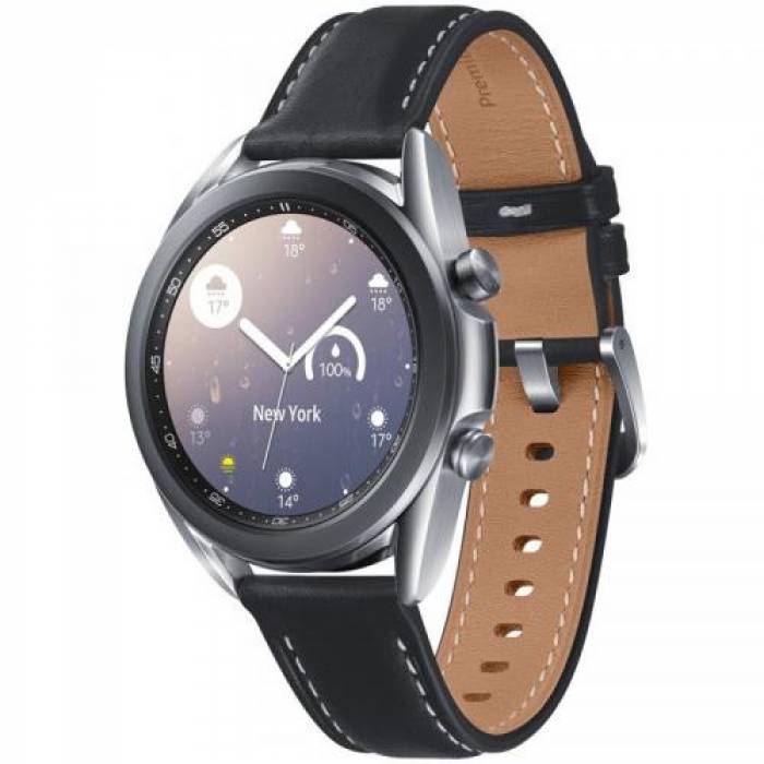 SmartWatch Samsung Galaxy Watch 3, 1.2inch, Curea piele, Silver-Black