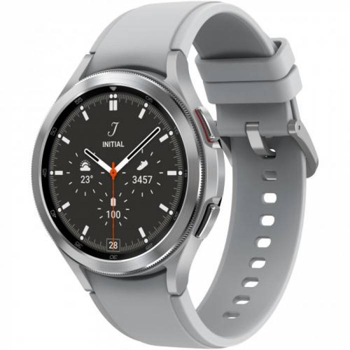 SmartWatch Samsung Galaxy Watch 4 Classic, 1.4inch, Curea silicon, Silver